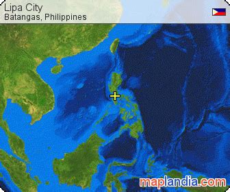 lipa city map|philippine map satellite view.